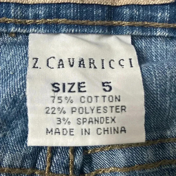 Vintage Z Cavaricci jeans size 5 cotton blend denim lined pattern lightweight - Picture 12 of 13
